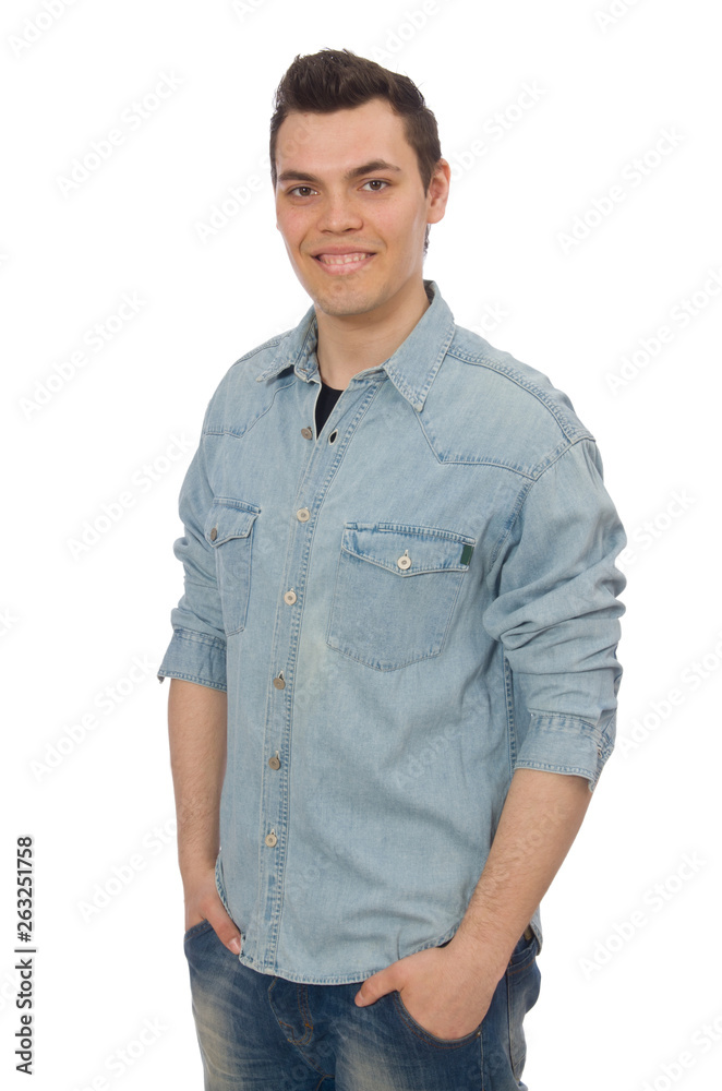 Young male student isolated on white Young male student isolated on white