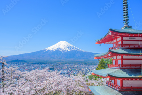 富士山と桜