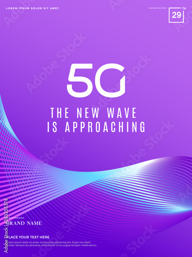 추상적 백그라운드, 5g 기술 추상적 배경