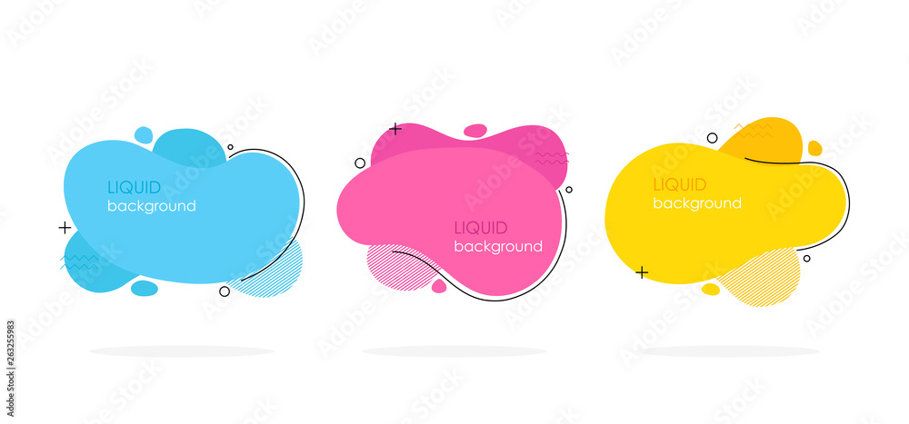 Abstract liquid shape. Fluid design. Modern vector illustration Abstract liquid shape. Fluid design. Modern vector illustration