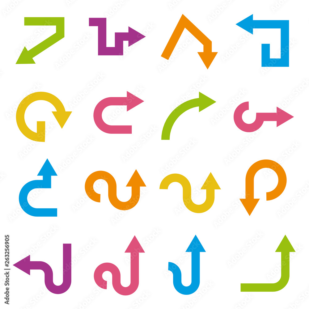 colorful arrow icons colorful arrow icons