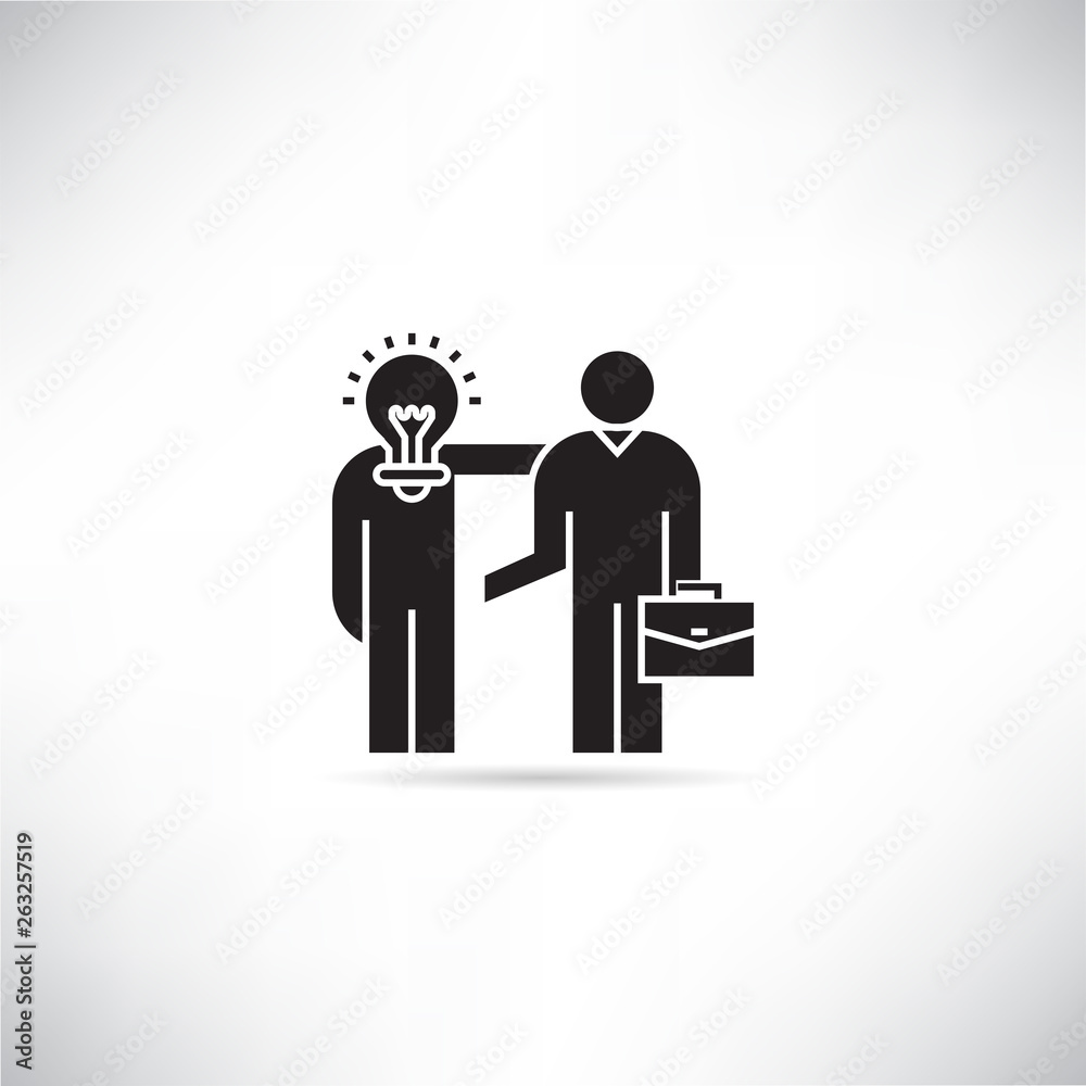 business man and idea man icon business man and idea man icon