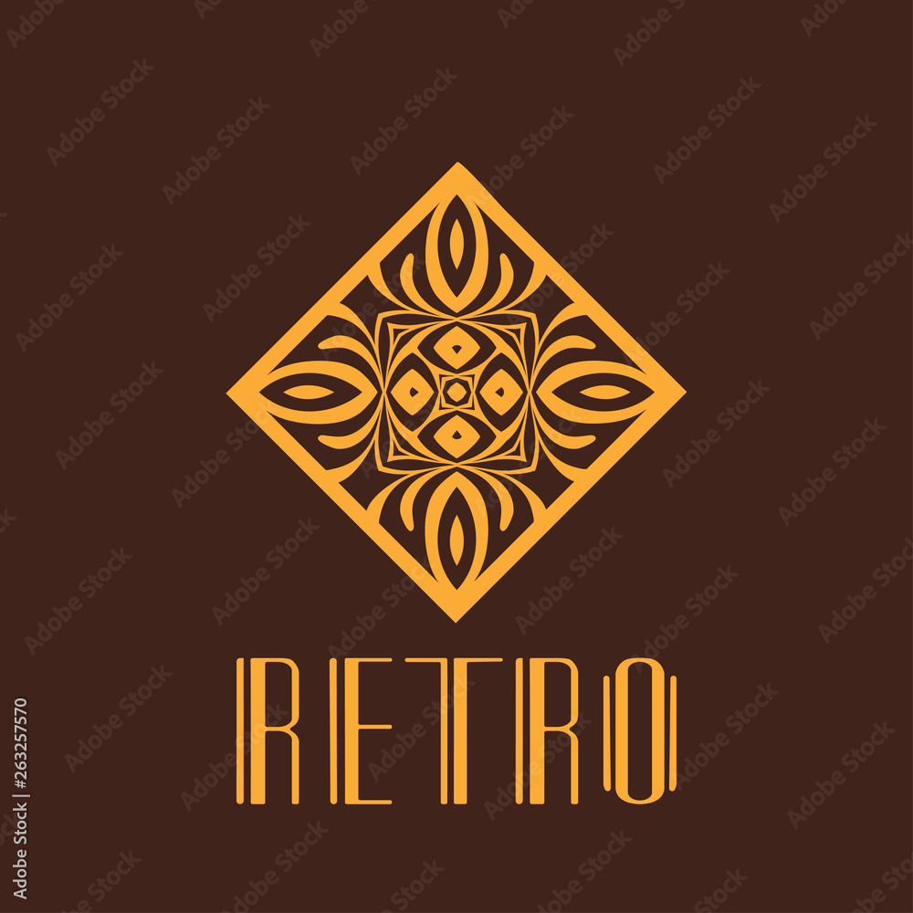 Obraz premium Modern Art Deco Logo