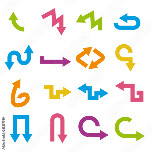 Free Download colorful arrow icons - GFXLoad