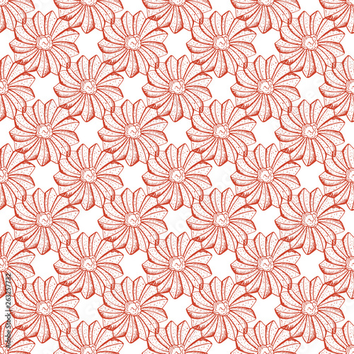 Hand drawn seamless pattern with cookies