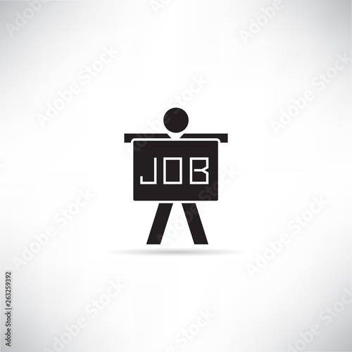 recruiter, business man and magnifier icon