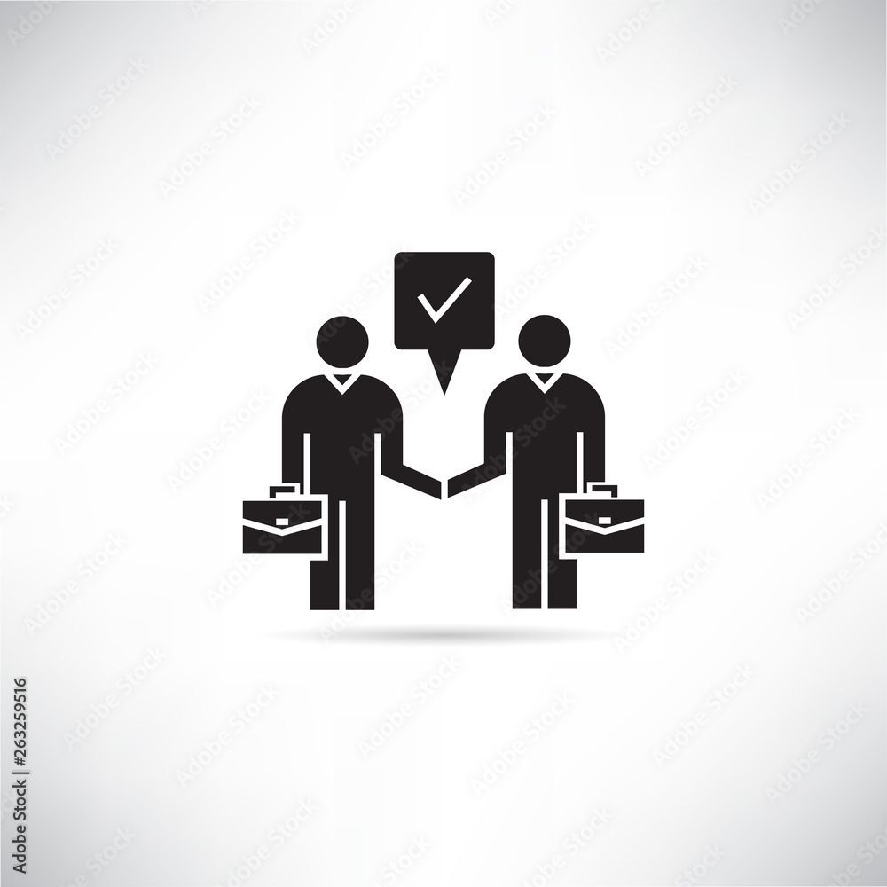 business negotiation and deal concept icon
