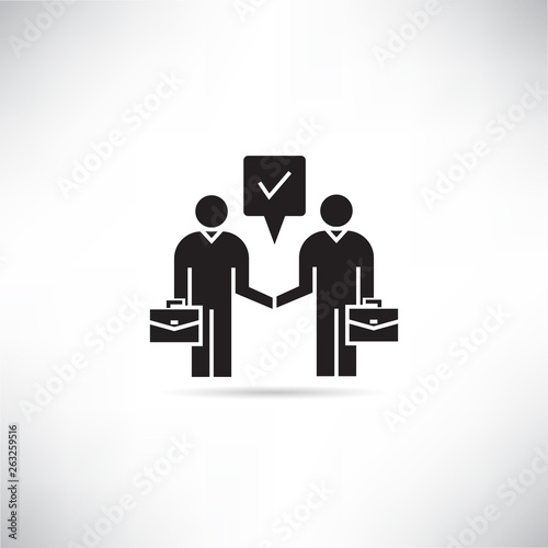 business negotiation and deal concept icon