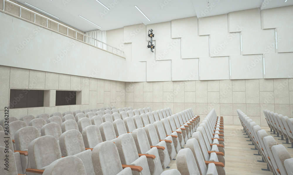 Fototapeta premium Concert hall. Stage. 3D render