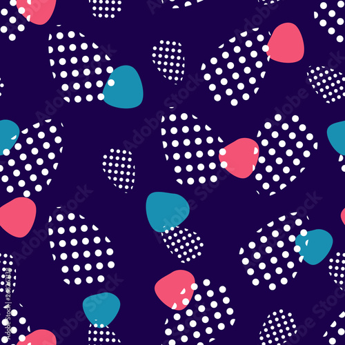 Seamless pattern with drops and eggs