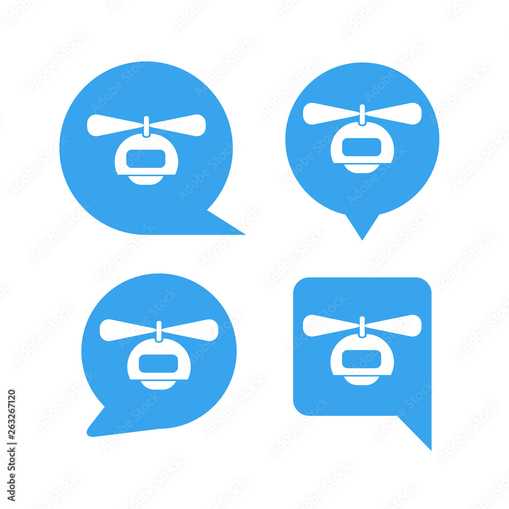 chat bot, robot in speech bubble set chat bot, robot in speech bubble set