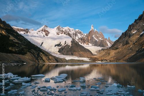 Cerro Torre in Los Glaciares National Park in the Fitz Roy Region of Patagonia in Southern Argentina
