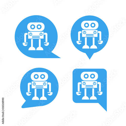 chat bot icon in speech bubble