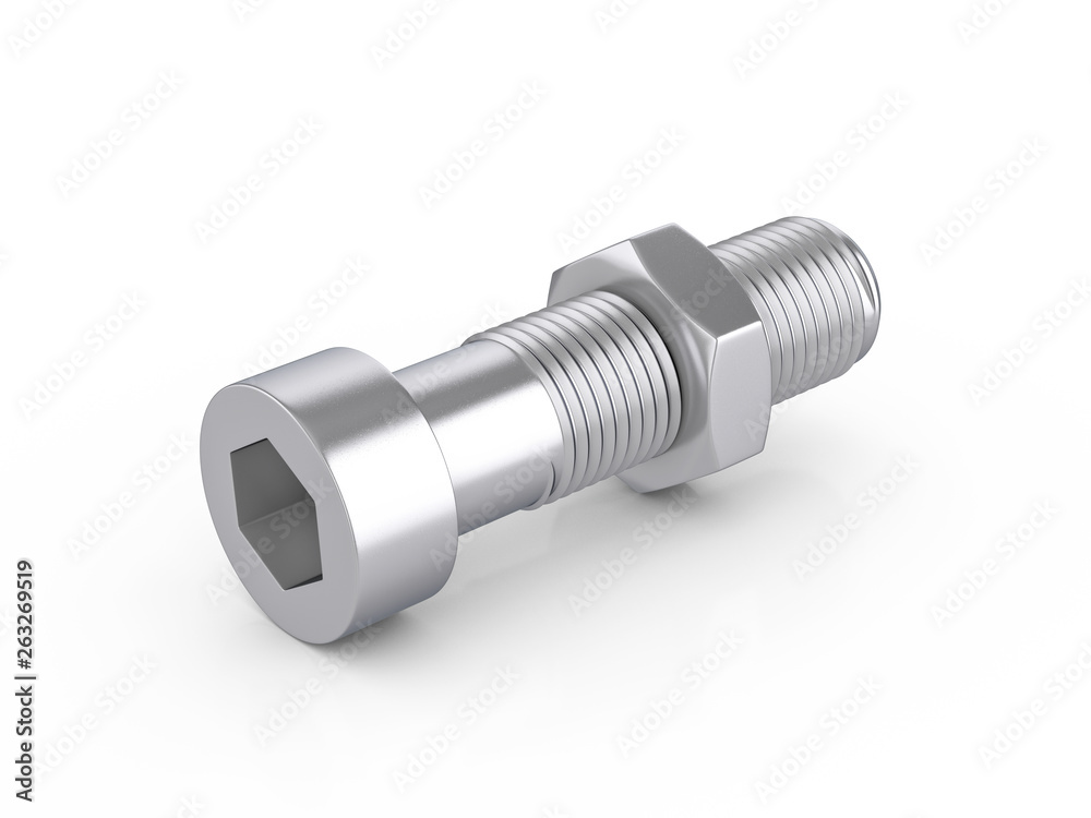 Metal screw and nut Metal screw and nut