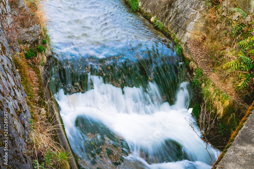 Small Water Fall from River in Kyoto