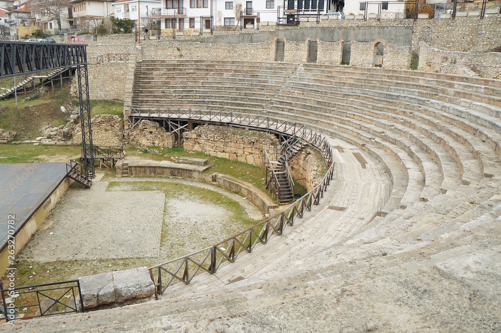 Roman Amphitheater in Ohrid, republic of Macedonia