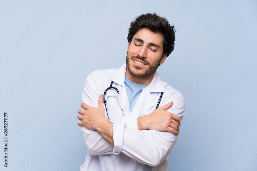 Doctor man hugging Doctor man hugging