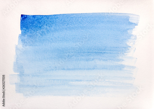 creative artistic background with blue watercolor brushstrokes