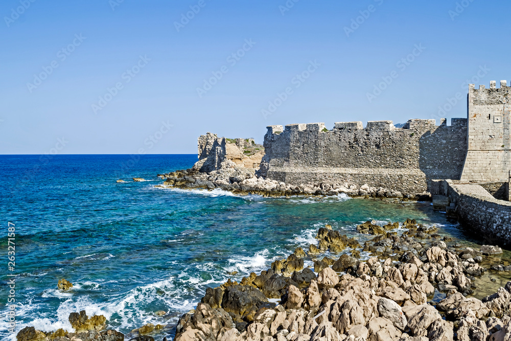 the castle of Methoni Messenia Peloponnese Greece - medieval Venetian fortification