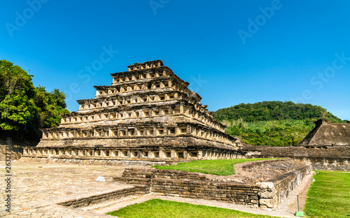 Pyramid of the Niches at El Tajin, a pre-Columbian archeological site in southern Mexico