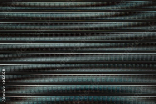 Metal grill with a rubber textured coating in black