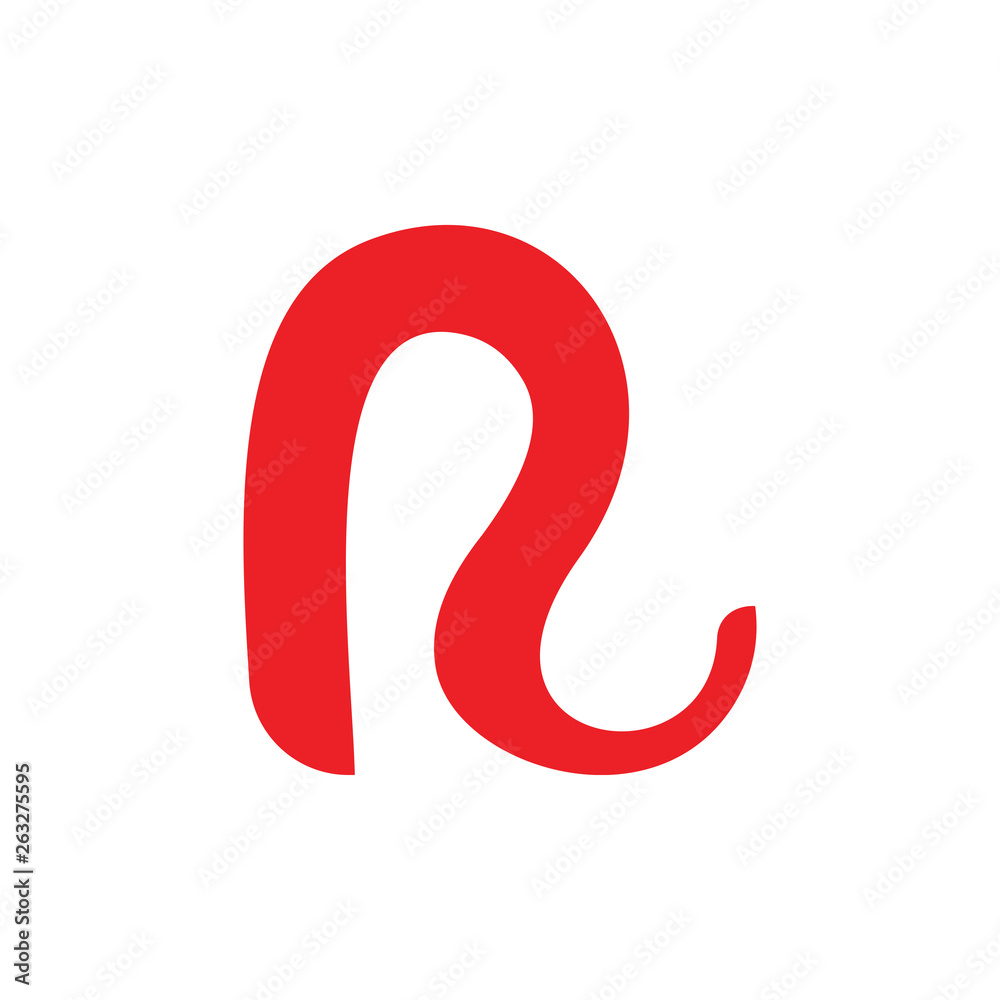 letter r curves red flame logo vector letter r curves red flame logo vector
