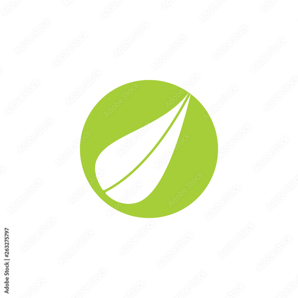 simple leaf shape negative space logo vector simple leaf shape negative space logo vector