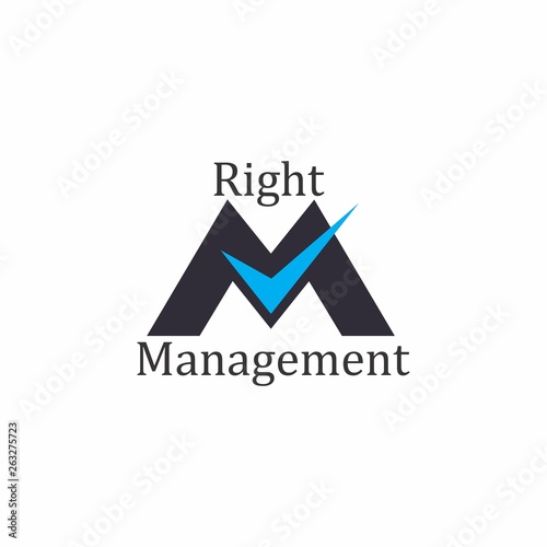 Free Download letter m check mark design logo vector - GFXLoad