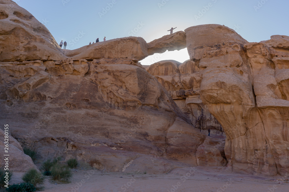 Fototapeta premium rock bridge in Wadi Rum Jordan