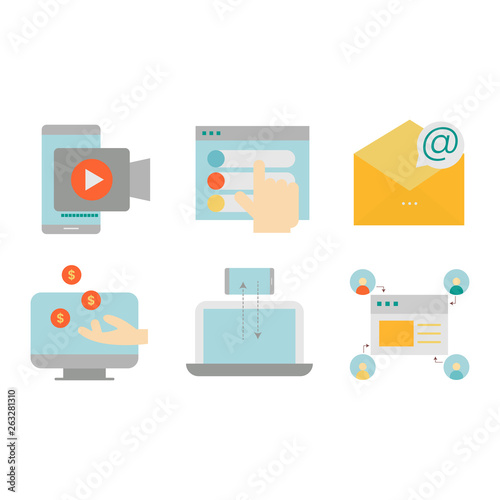 Infographic element with cross platform for banner design. Vector 3d isometric landing page concept. Flat simple vector icon. White background. Vector graphic illustration.