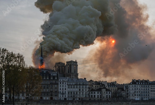 Notre Dame Paris Burning