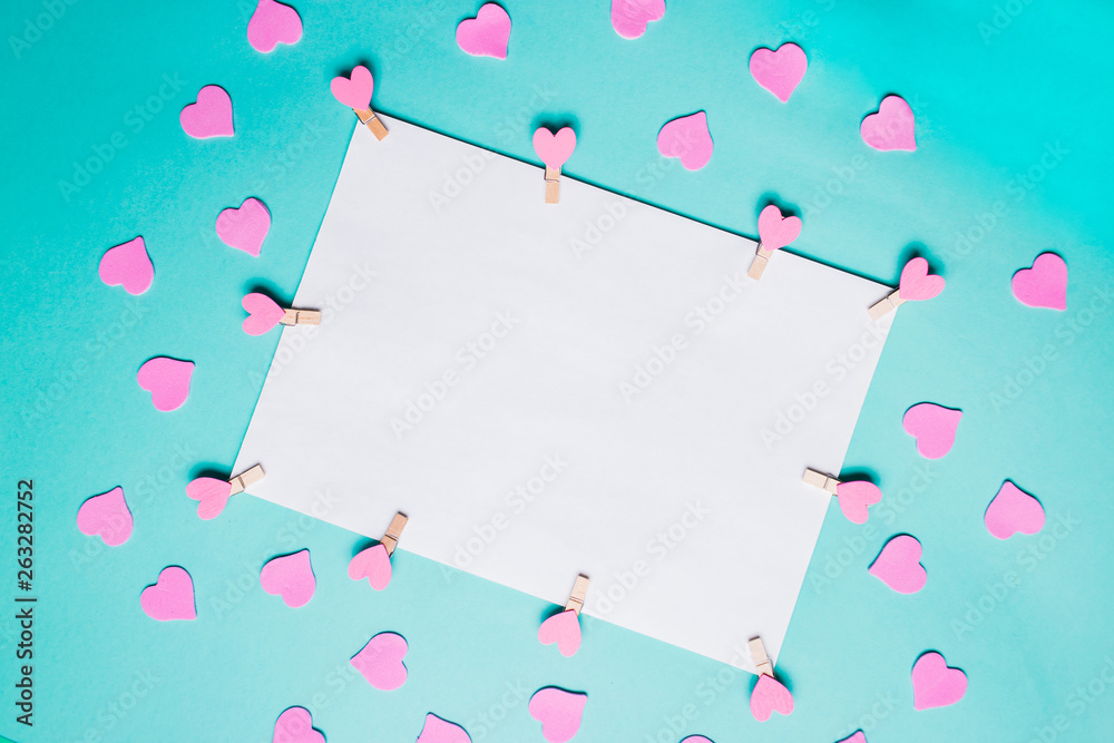 Blue Valentine's Day background with copy space. Blue Valentine's Day background with copy space.