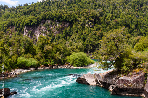 Stunning view of Futaleuf   river in Patagonia  Chile