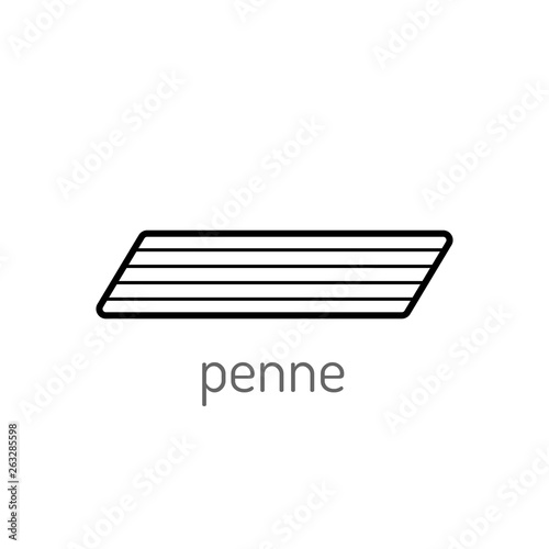 Pasta. Italian cuisine. Flat icon or object of food.