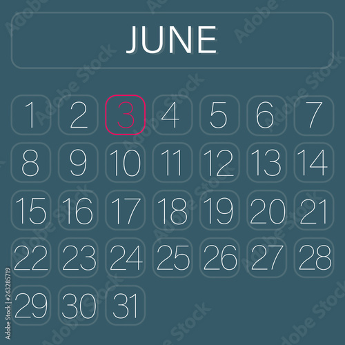 Calender Page June 3