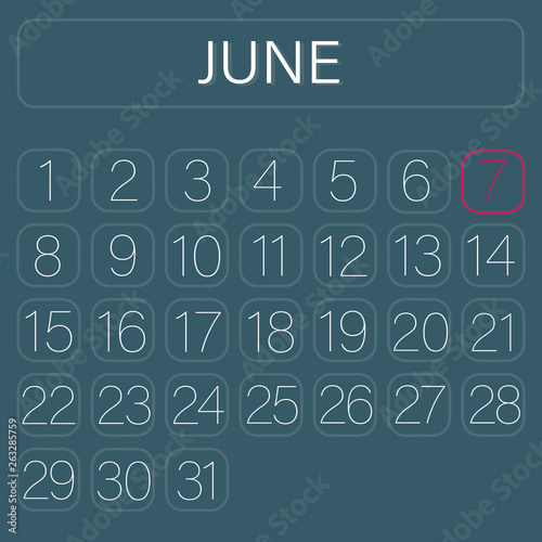 Calender Page June 7