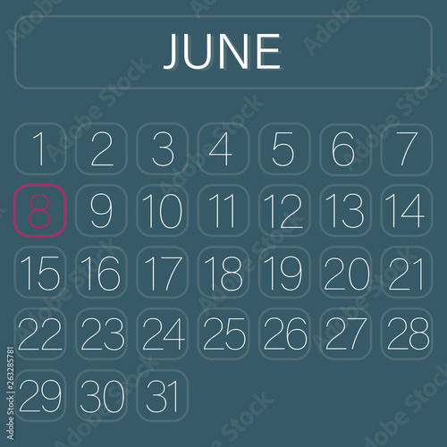 Calender Page June 8