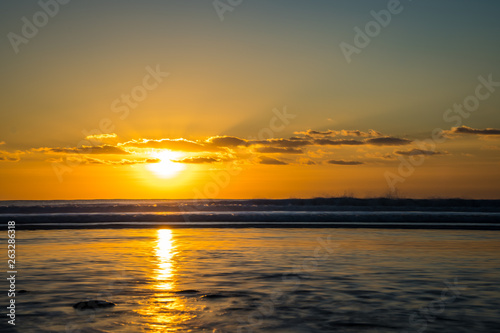 Beautiful long exposure seascape beach images of Cape Sable Island, Nova Scotia, Canada.