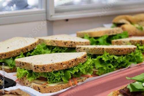 fitness sandwich with lettuce