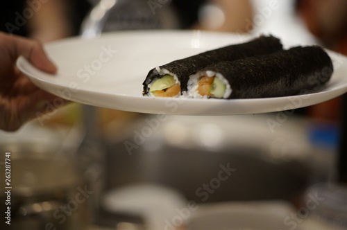 frying pan with mushrooms