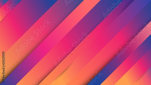 Abstract 16:9 size background with light diagonal shapes. Colorful layers fluid motion design.