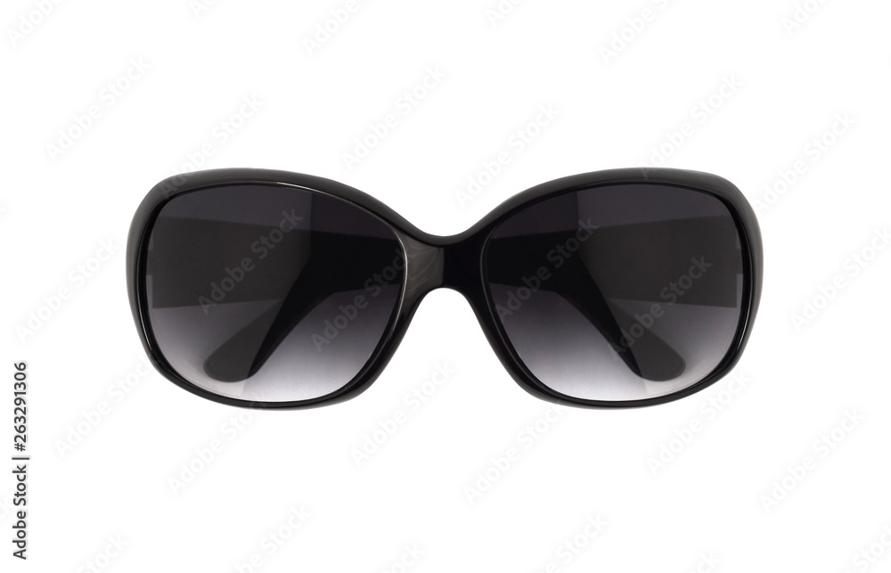 Dark-rimmed glasses isolated on white background. Black sunglasses Dark-rimmed glasses isolated on white background. Black sunglasses