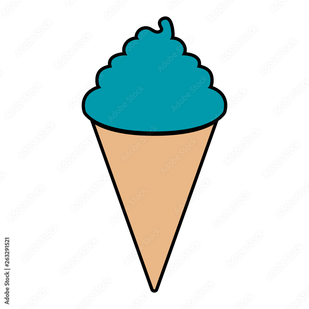 Isolated ice cream cone icon. Vector illustration design Isolated ice cream cone icon. Vector illustration design