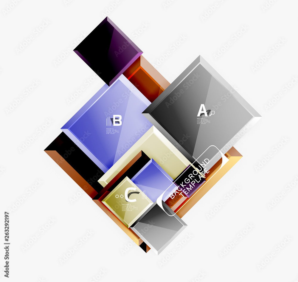 Obraz premium Square geometric composition