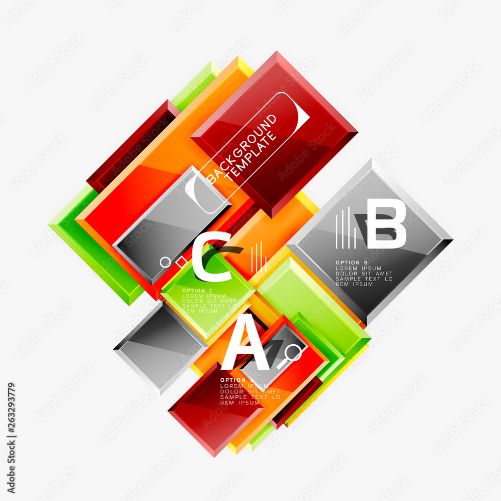 Abstract square composition for background, banner or logo Abstract square composition for background, banner or logo