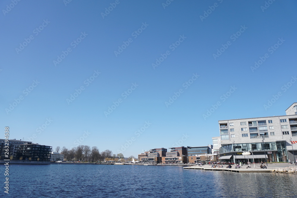 view of port of jonkoping sweden