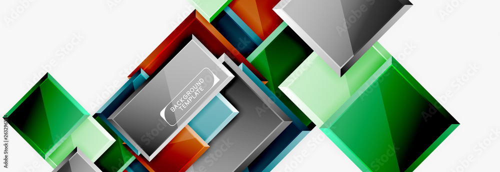 Minimal square banner abstract background