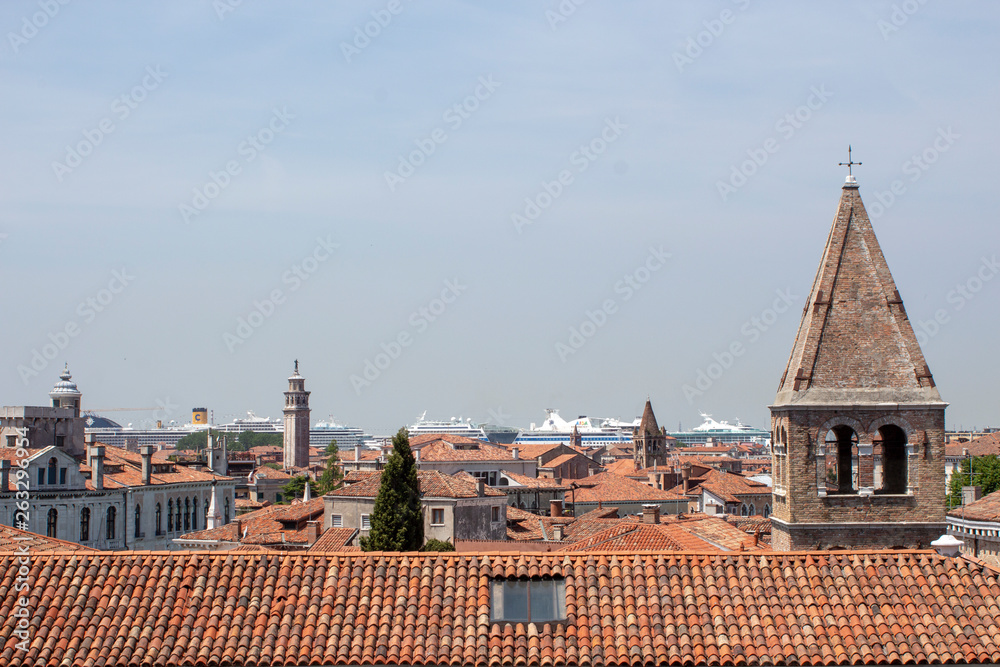 above the roofs of venice