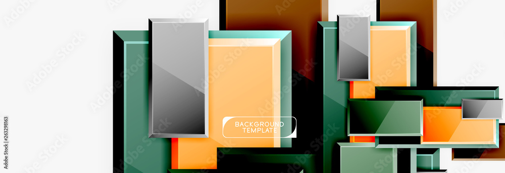 Abstract square composition for background, banner or logo