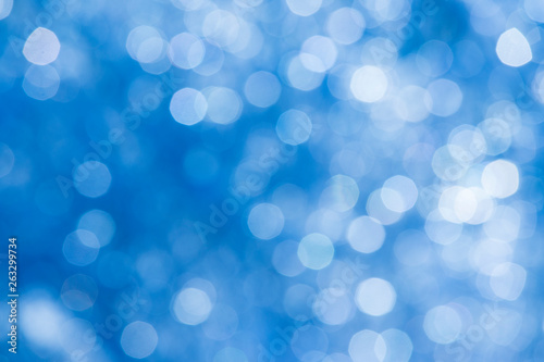 Abstract blue bokeh background